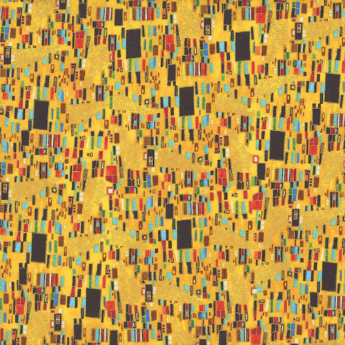 Timeless Treasures Fabrics Cleo Bejeweled Golden Geo Abstract Square Gold