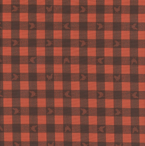 Clothworks Fabrics Backyard BBQ Chicken Check Plaid Red