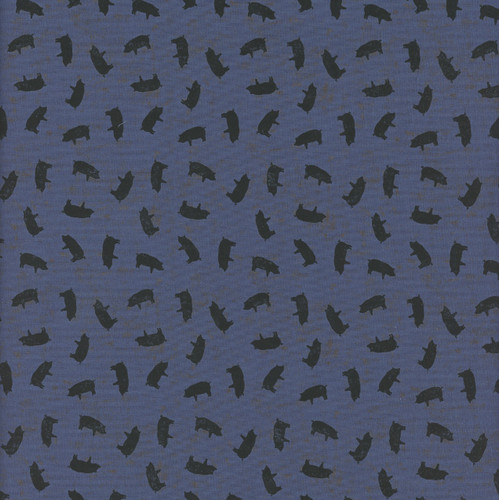 Clothworks Fabrics Backyard BBQ Pigs Cream