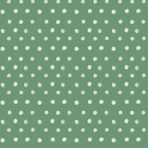 Clothworks Fabrics Santa Paws Dot Green