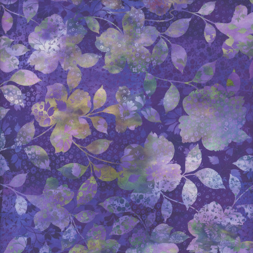 In The Beginning Fabrics Allure Jason Yenter Purple Patchwork Floral
