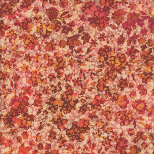 In The Beginning Fabrics Allure Jason Yenter Red Blooming Floral Berry Vine