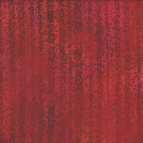 In The Beginning Fabrics Allure Jason Yenter Red Climbing Vine Stripe