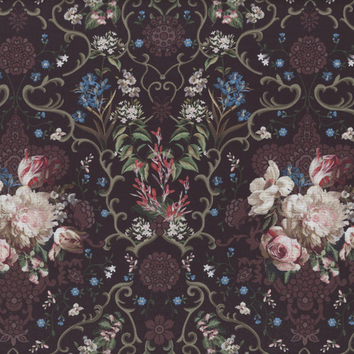 Studio E Fabrics Art Of Midnight Black Floral Scroll Bouquet