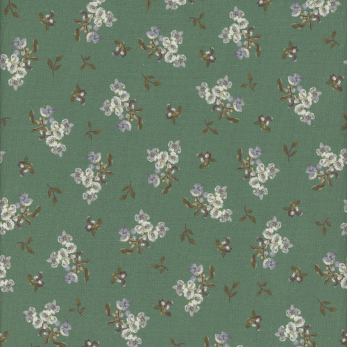 Studio E Fabrics Art Of Midnight Sage Green Vintage Floral Bouquets