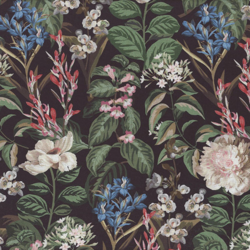 Studio E Fabrics Art Of Midnight Black Green Lush Tropical Floral