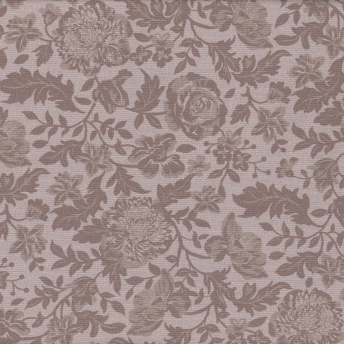 Studio E Fabrics Art Of Midnight Taupe Brown Floral Damask
