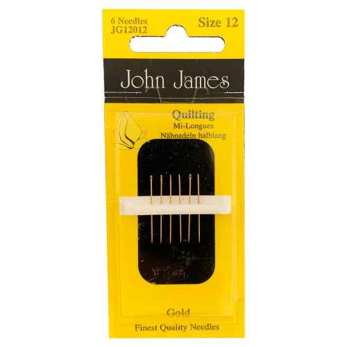John James Needles Size 12 Gold Quilting Needles 6 Pack