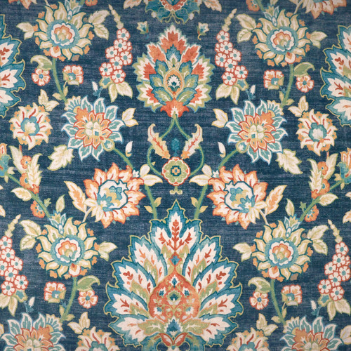 Covington Fabrics Diva Sapphire Blue Jacobean Floral
