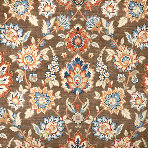 Covington Fabrics Diva Chocolate Brown Jacobean Floral