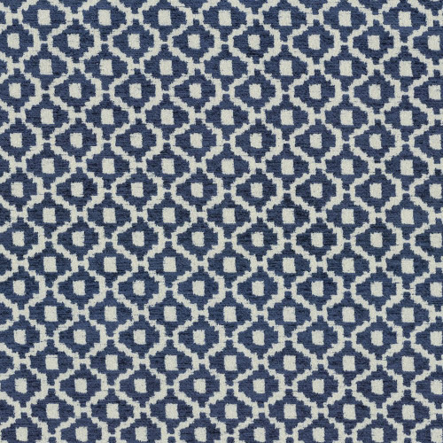 Covington Fabrics Tinker Sapphire Blue Woven Diamonds Chenille