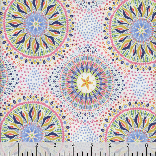 Blank Quilting Fabrics Along The Coast White Mandala Allover