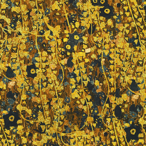 Robert Kaufman Fabrics Gustav Klimt Gold Belleflowers Garden