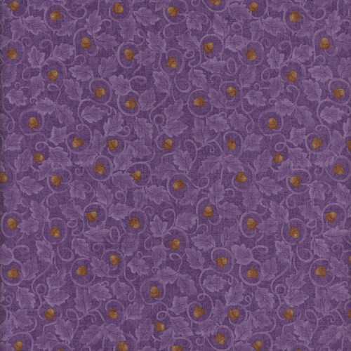 Benartex Autumn Breeze Nancy Halvorsen Acorn Twirl Plum