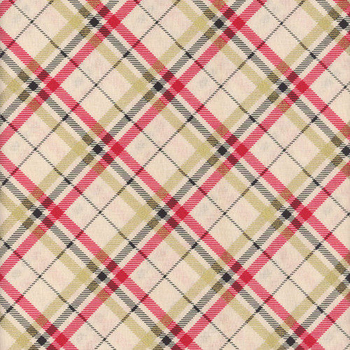 Benartex Holiday Tidings Kanvas Studio Holiday Tidings Plaid Cream