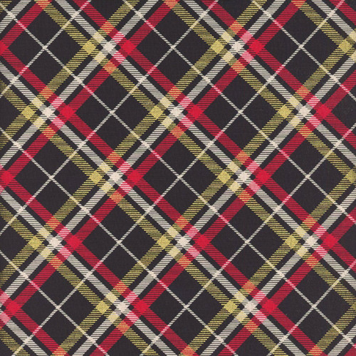 Benartex Holiday Tidings Kanvas Studio Holiday Tidings Plaid Black
