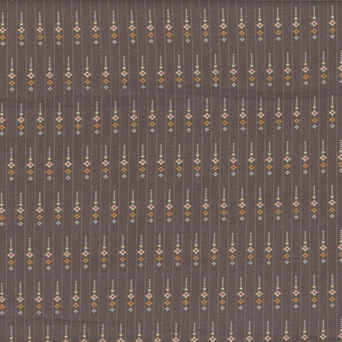 Andover Fabrics Wildflower Cottage Renee Nanneman Charcoal Grey Floral Pendant Stripe