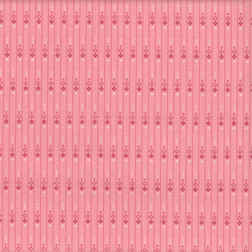 Andover Fabrics Wildflower Cottage Renee Nanneman Pink Floral Pendant Stripe
