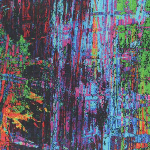 P&B Textiles Off The Grid Digital Blue Layers of Paint