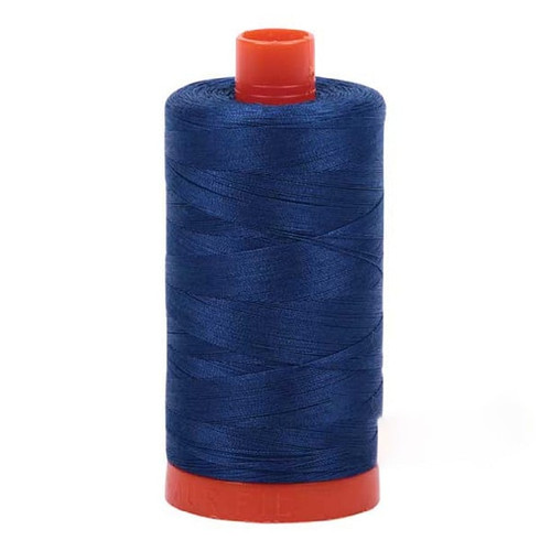 Aurifil Cotton Mako Thread 50 Weight 1422 Yards Dark Delft Blue