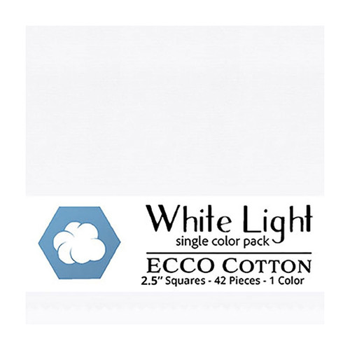 Lumin Fabrics Ecco Cotton Solid 2.5 Inch Mini Squares White