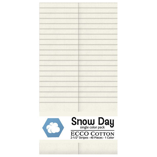 Lumin Fabrics Ecco Cotton Solid 2.5 Inch Fabric Strips Snow