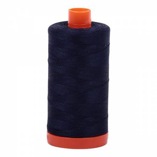 Aurifil Cotton Mako Thread 50 Weight 1422 Yards Very Dark Navy