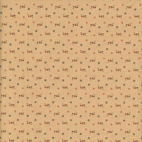 Marcus Fabrics Cheddar & Coal 3 Pam Buda Cream Triangle Dots