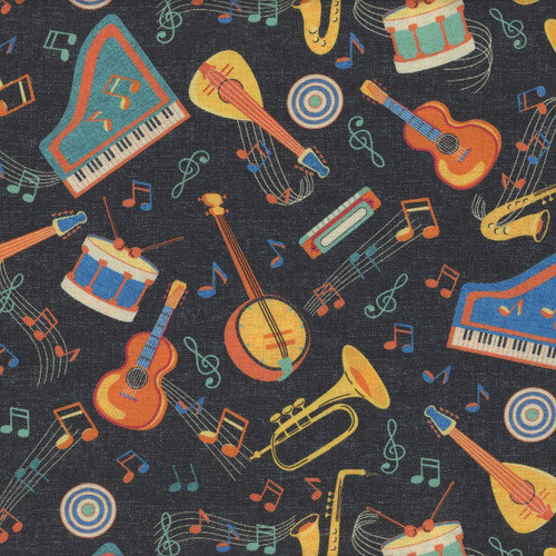 Windham Fabrics Feeling Jazzy Whistler Studios Black Multi Live Jazz