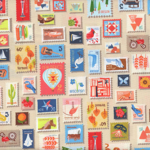 Windham Fabrics Cross Country Tamara Kate Wheat Stamp Collection