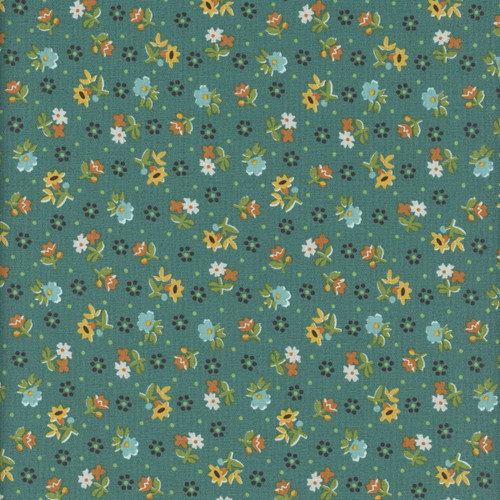 Riley Blake Fabrics Gentler Times Lori Holt Reunion Floral Cozy Green