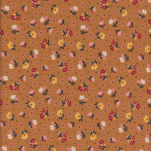 Riley Blake Fabrics Gentler Times Lori Holt Reunion Floral Butterscotch Gold
