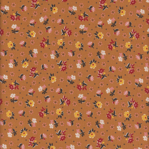 Riley Blake Fabrics Gentler Times Lori Holt Reunion Floral Butterscotch Gold