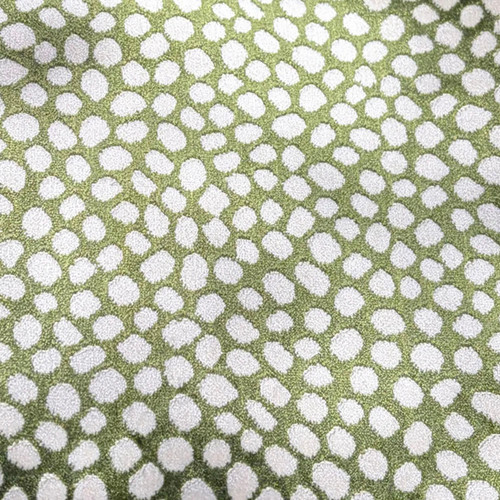 Hamilton Fabrics Torrey Clover Green Irregular Velvet Chenille Dots