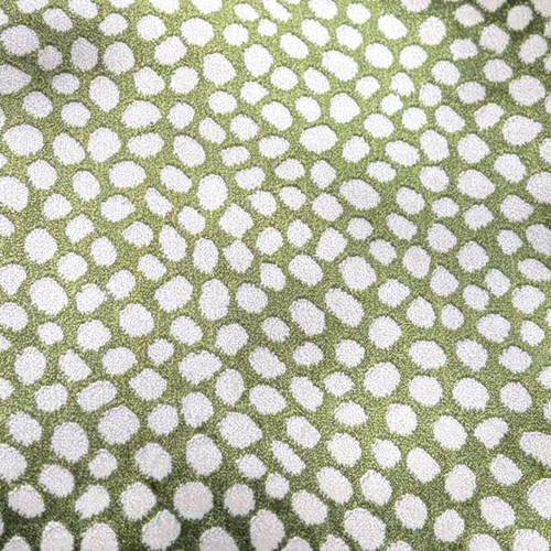 Hamilton Fabrics Torrey Clover Green Irregular Velvet Chenille Dots