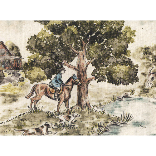 Hamilton Fabrics Shadybrook Fern Green American Country Living Print