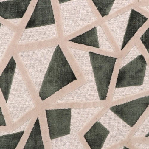 Hamilton Fabrics Tribecca Forest Green Cut Velvet Triangles