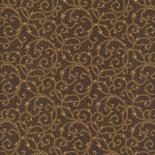 Henry Glass Fabrics Philomena Michelle Yeo Brown Regal Swirls