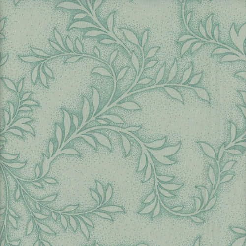 Henry Glass Fabrics Philomena Michelle Yeo Light Teal Background Vines