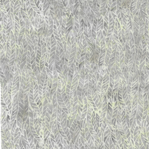Island Batik Fabrics Earthly Stories Jean Wells Braided Leaves Grey Ice