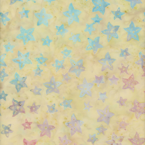Island Batik Fabrics Splish Splash Heidi Pridemore Tossed Starfish Neutral Ivory