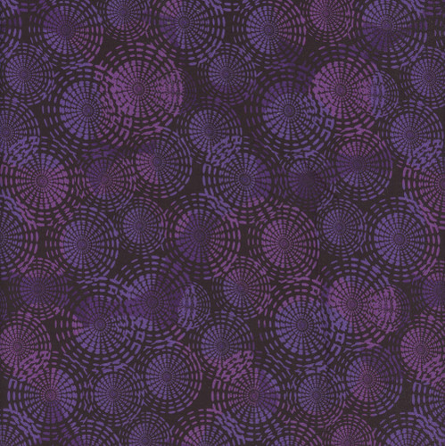 In the Beginning Fabrics Flock Together by Jason Yenter Purple Circle Stitch