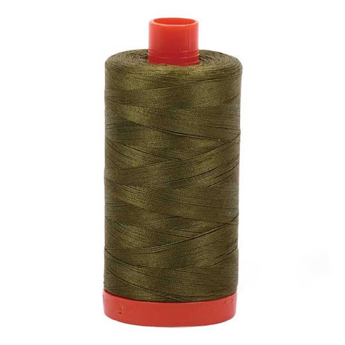 Aurifil Cotton Mako Thread 50 Weight 1422 Yards Very Dark Olive
