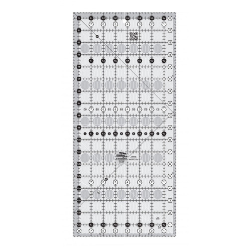 This 8-1/2in x 18-1/2in rectangle ruler is a workhorse. It is the perfect size to span the most popular size of rotary cutting mats.&nbsp;