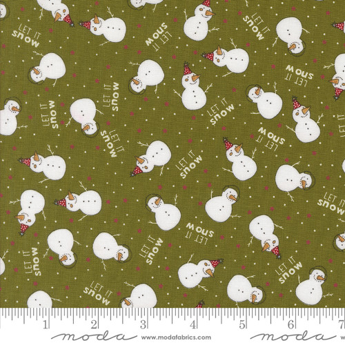 Moda Fabrics Emmitt and Ivy Sweetwater The Snow Kids Pine Dark Green