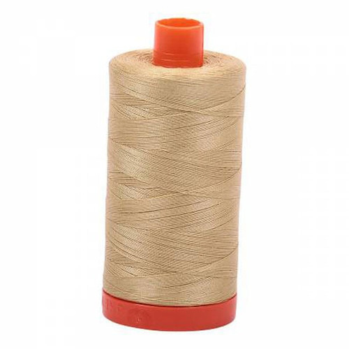 Aurifil Cotton Mako Thread 50 Weight 1422 Yards Very Light Brass
