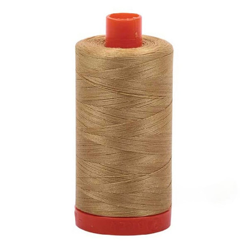 Aurifil Cotton Mako Thread 50 Weight 1422 Yards Light Brass