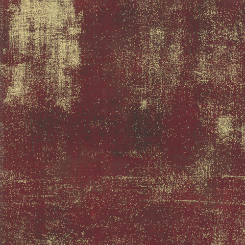 Moda Fabrics Grunge Metallic Burgundy
