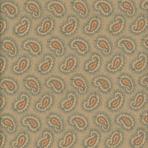 Andover Fabrics Carolina by Jo Morton Blue Dotted Paisley