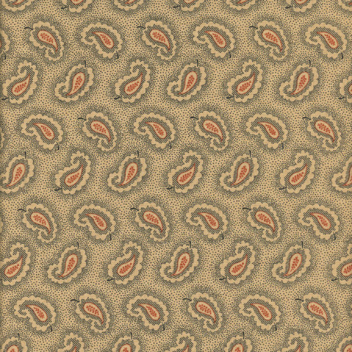 Andover Fabrics Carolina by Jo Morton Black Dotted Paisley
